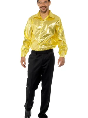 Gold Sequinned Disco Shirt By Karnival