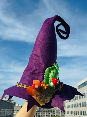 Elegant Purple Witches Wizard Hat