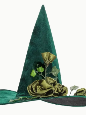 Elegant Green Witches Wizard Hat