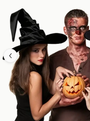 Black Witches Wizard Hat