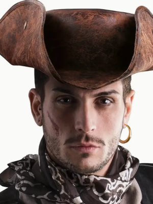 Pirate Brown Hat with Studs Jacks Hat