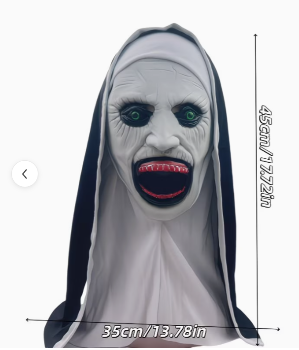 Spooky Mask Terrifying Rubber Nun Latex Mask - Image 4