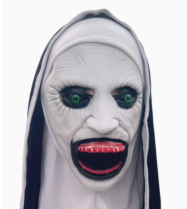 Spooky Mask Terrifying Rubber Nun Latex Mask - Image 2
