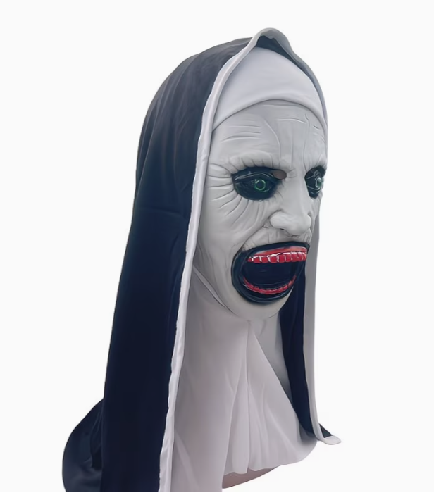 Spooky Mask Terrifying Rubber Nun Latex Mask