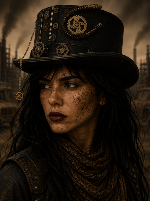 Steampunk Hat Gothic Broonze Gears