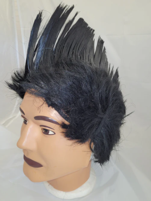 Mowhawk Black Punk Wig
