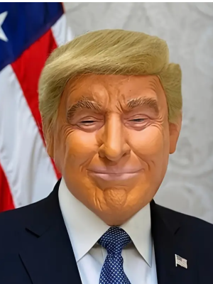 Donald Trump Latex Mask Overhead Synthetic Wig Latex Costume Mask