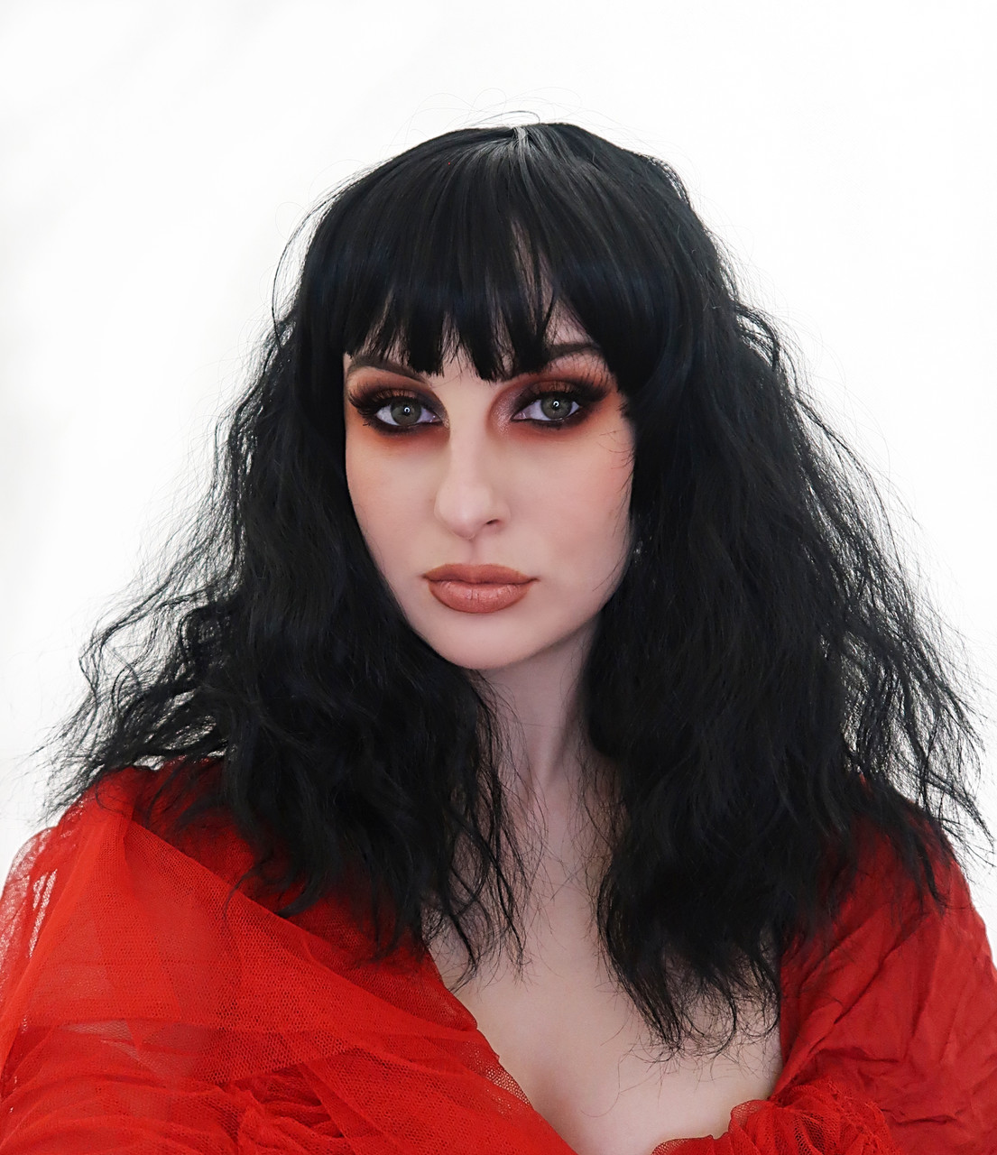 Black Gothic Wavy Witches Wig - Image 2