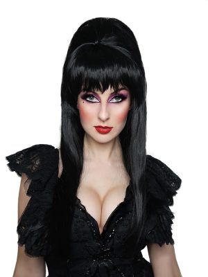 Dark Mistress Elvira Black Beehive Wig By Allaura
