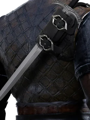 Mercenary Black Holster For Middle Ages Weapon Carrying PU Leather