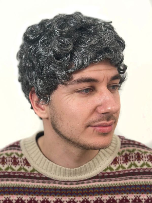 Grandpa Old Man Short Grey Curls Wig By Allaura - SALE - Image 4