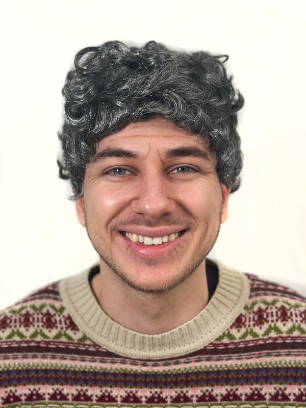 Grandpa Old Man Short Grey Curls Wig By Allaura - SALE