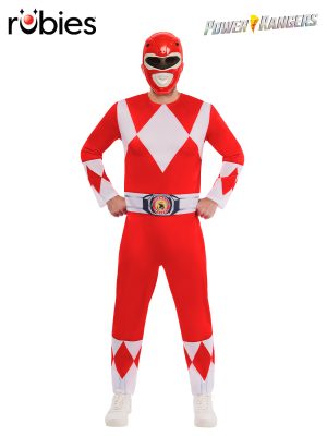 Red Power Ranger Mens Costume By Rubies
