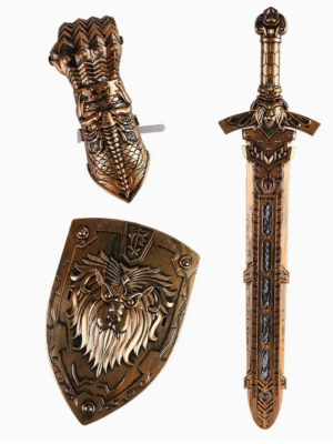 Knight Kit Cosplay Bronze Sword Sheild Arm Guard Accessory