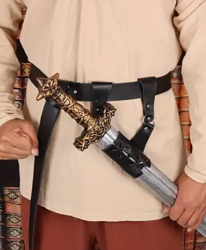 Renaissance Medieval Viking Weapon Carrying PU Leather