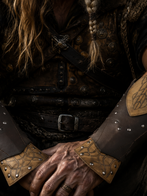 Medieval Embossed Viking Arm Guards Fantasy Role-Playing Armor