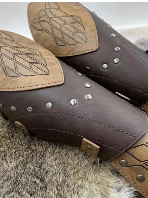 Medieval Embossed Viking Arm Guards Fantasy Role-Playing Armor