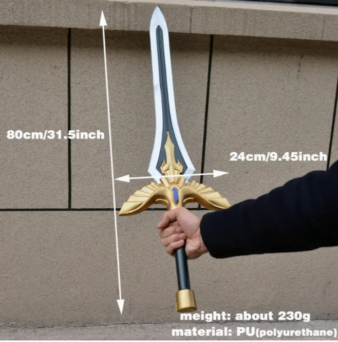 Gold Wings Knight-Style PU Foam Sword Costume Accessory - Image 3
