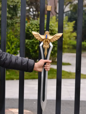 Gold Wings Knight-Style PU Foam Sword Costume Accessory