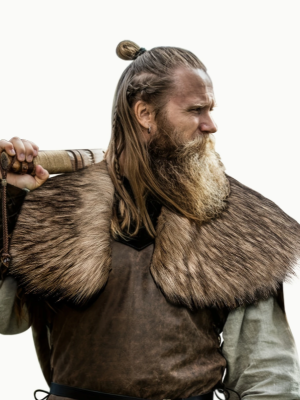 Viking Brown Faux Fur Cape Shawl Stage Performances