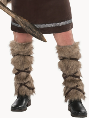 Viking Faux Fur Leggings Boot Cover Leg Warmers