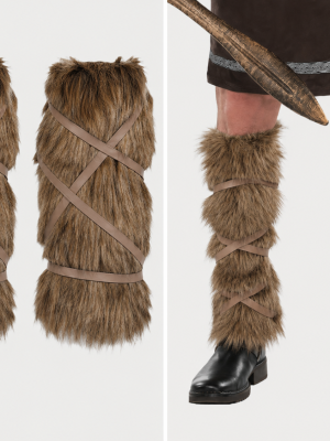 Viking Faux Fur Leggings Boot Cover Leg Warmers