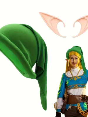 Links Green Hat and Ears Link's Costume Cosplay Legend of Zelda