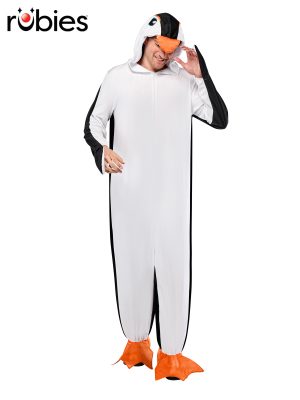 Penguin Plush Onesie Adult Costume By Rubies