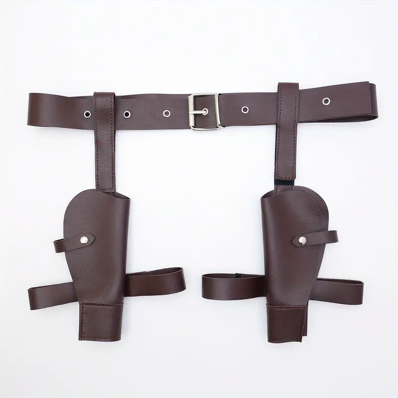 Holster Brown Cowboy Style Weapon Carrying PU Leather