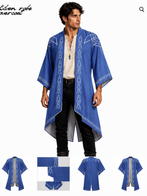 Wizard Blue Cloak Tunic Magicial Print
