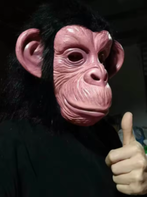 Monkey Chimp Head Latex Masks Over Head