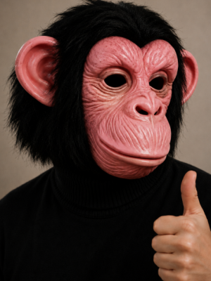 Monkey Chimp Head Latex Masks Over Head
