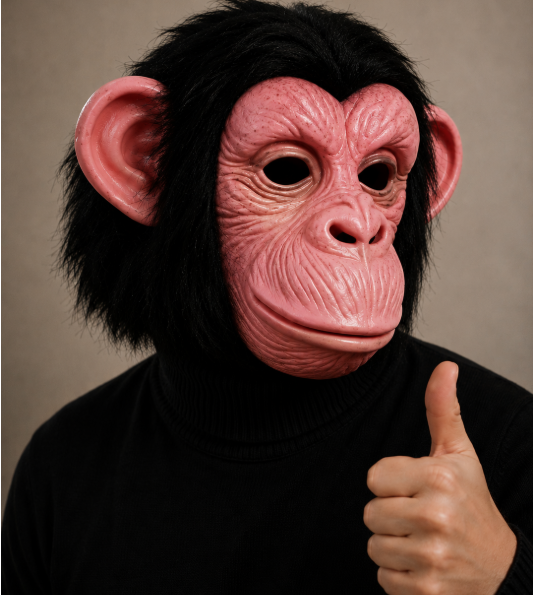 Monkey Chimp Head Latex Masks Over Head