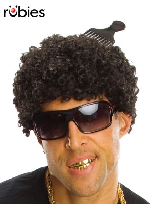 Black Tight Afro Adults Wig