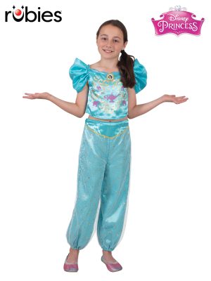 Jasmine Sparkle Deluxe Childs Costume Licensed Disney Princess