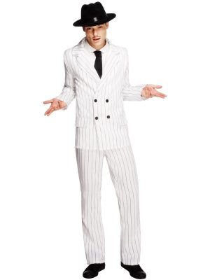 Gangster White Pinstripe Fever Men's Costume