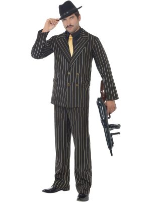 Gangster Gold Pinstripe Men's Costume