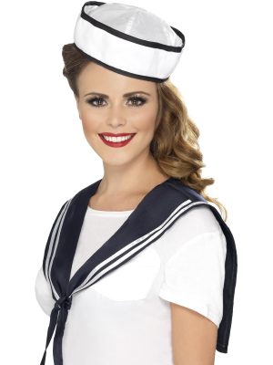 Sailor Set -Navy  Blue Collar Hat