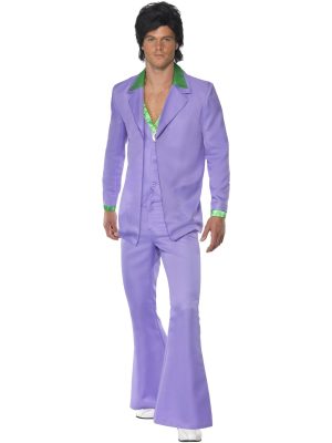 1970s Lavender Suit Mens Costume By Smiffys