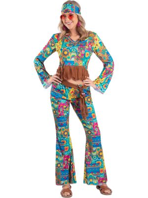 1970s Hippie Flower Power Costume By Smiffys