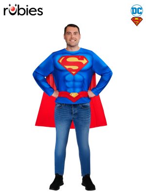 Superman Adults Top Cape Costume By DC Comics