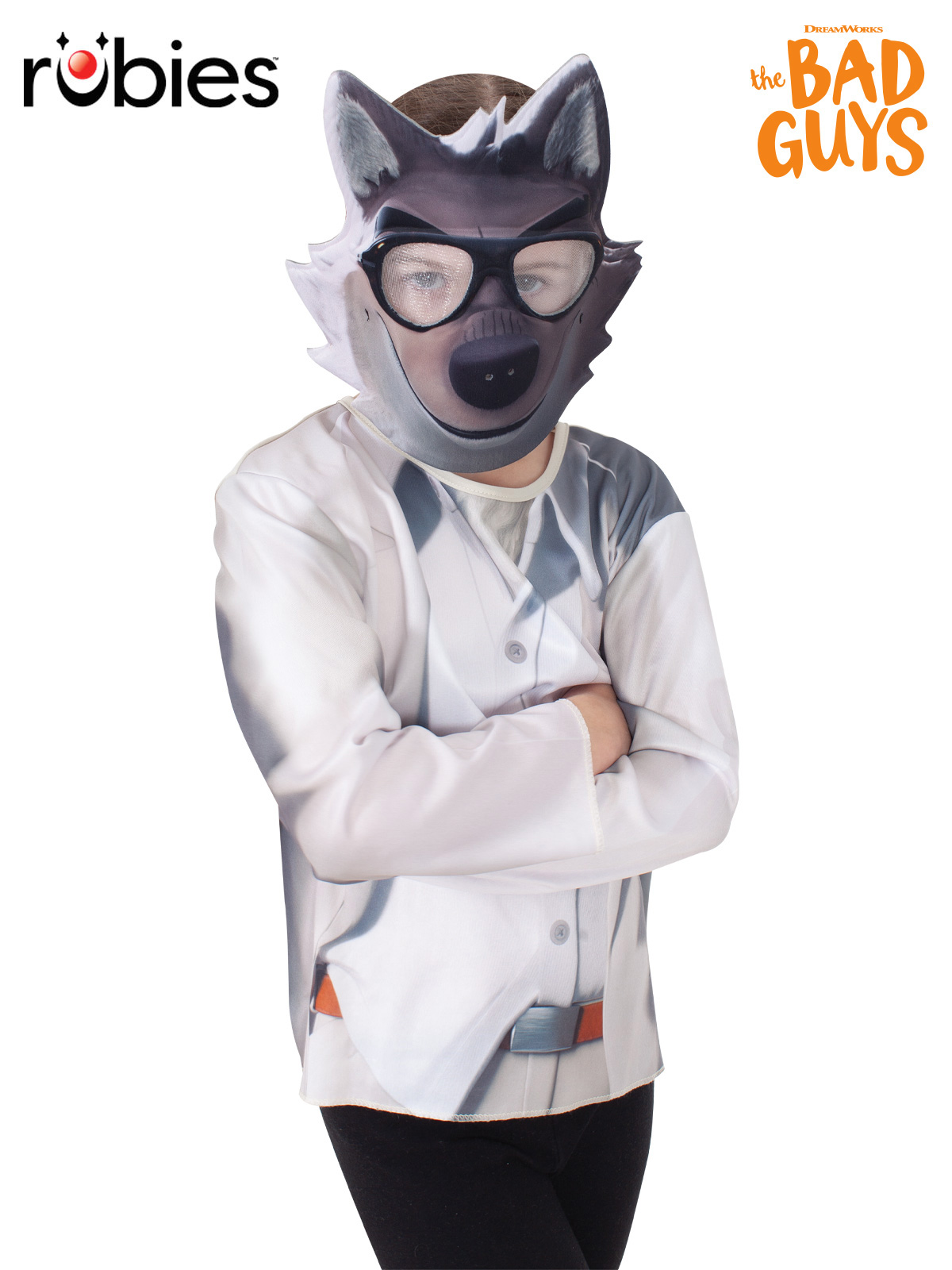 Bad Guys Mr Wolf Costume Childs Top & Mask