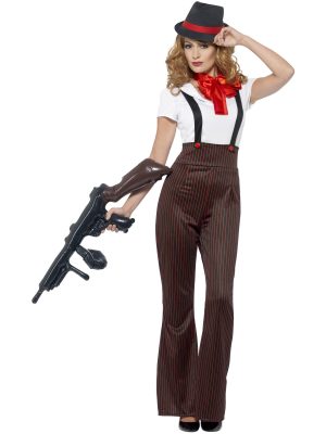 Gangster Glam Pant Suit Costume By Smiffys