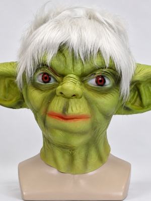 Yoda Starwars Face Mask With Hair