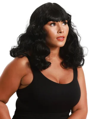 HPO Viva Bella Wig with Short Fringe Black By Karnival
