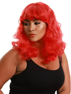 HPO Viva Bella Wig with Short Fringe Red By Karnival