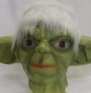 Yoda Starwars Face Mask With Hair