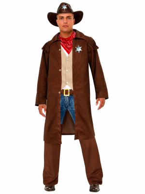 Western Cowboy Sheriff Mens Costume By Carnival