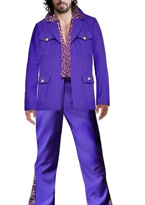 Purple Safari Suit 1970s Costume