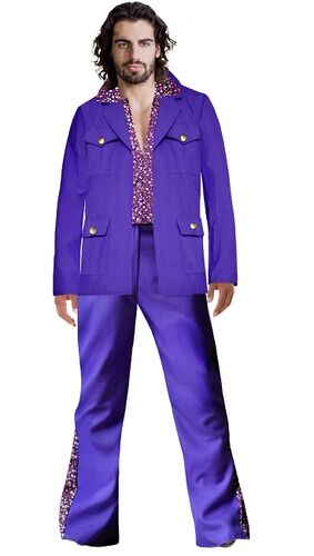 Purple Safari Suit 1970s Costume